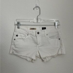 Adriano Goldschmied AG Daisy white denim shorts 25